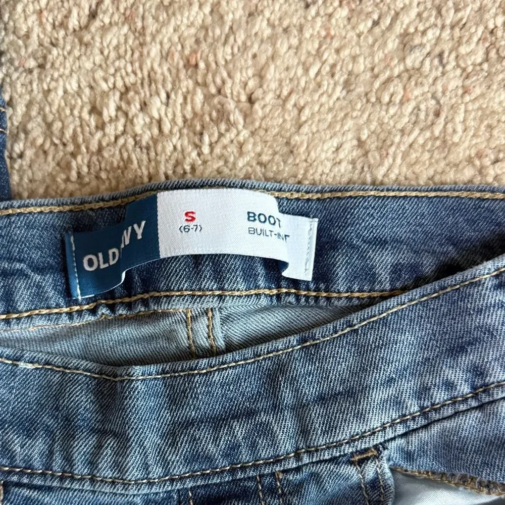 Old Navy Girls Bundle 4 Pairs Jeans Size 6 Straight Flare Leg Blue Denim Lot - Picture 3 of 5